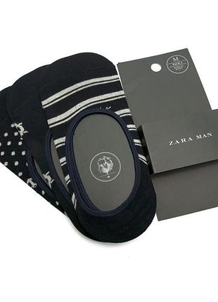 Темно-синій набір чоловічих слідів zara 3в1 art-6209-307-401