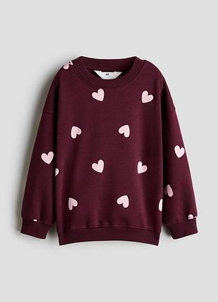 Кофта h&m для дівчинки, тепла кофта, світшот, джемпер