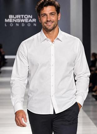 Чоловіча сорочка burton menswear london біла xxl поліестер/бавовна