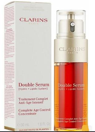 Сыворотка для лица clarins double serum complete age control concentrate антивозрастной 50 мл