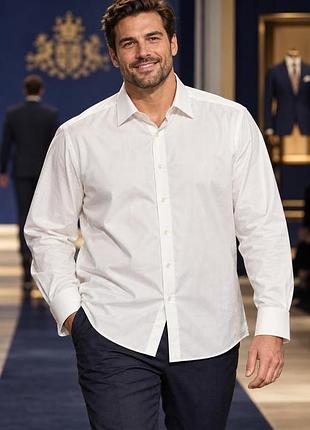Чоловіча сорочка charles tyrwhitt біла xl 100% бавовна