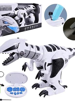 Интерактивный робот-динозавр tyrannosaurus k29 на радиоуправлении, программируемый, со светом, звуком и паром, от 3 лет