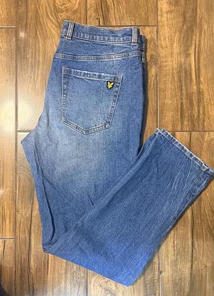 Чоловічі джинси lyle & scott tapered denim jeans stone wash blue 36/32 j2200v — нові оригінал шта
