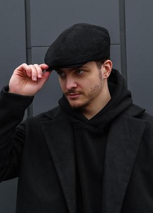 Чоловіча кепка кашкет канголка в рубчик without maestro black