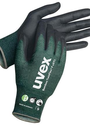 Защитные перчатки uvex bamboo twinflex® f uxt1 с защитой от порезов f (60095) размер 08