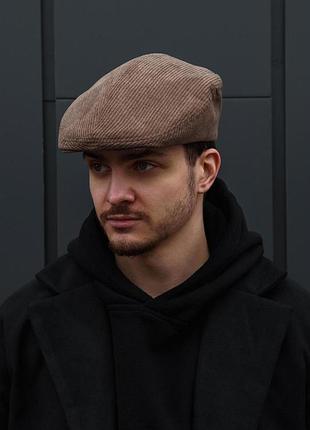 Чоловіча кепка кашкет канголка в рубчик without maestro beige
