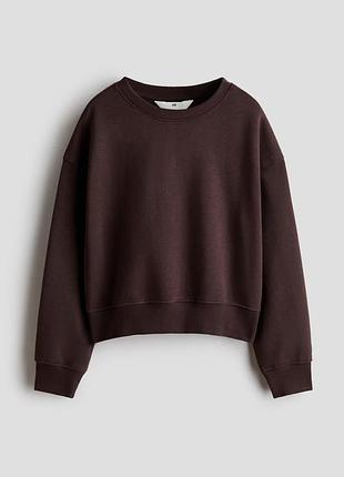 Свитшот h&amp;m для девочки, коричневый свитшот, теплая кофта, джемпер