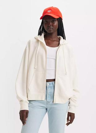 Худі жіноче levi’s everyday zip-up молочне xs