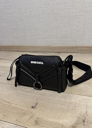Шкіряна сумка diesel чорна