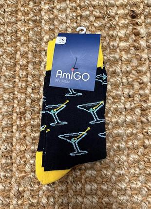 Чоловічі шкарпетки amigo з принтом, розмір 44–45, нові