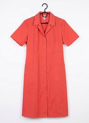 Женский медицинский халат кораллно-малинового цвета (р. 40 / m-l).