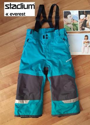 Everest новый теплый зимний полукомбинезон, лыжные термо брюки, мембрана everest stadium 2-3роки