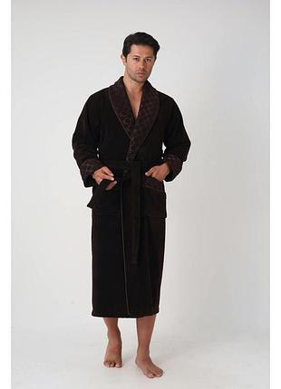 Халат чоловічий nusa 15165 kahve бамбук/бавовна:l/xl;xxxl;xxxxl