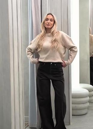 Светр джемпер бежевий від zara / бежевый свитер зара