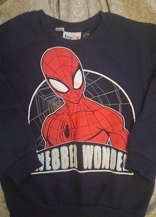 Світшот для хлопчика lupilu spiderman синій 110-116