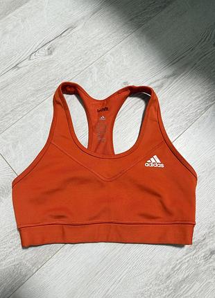 Спортивний топ adidas techfit оранжевий