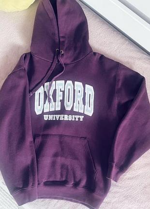Худі жіноче фіолетове oxford university s-m утеплене всередині