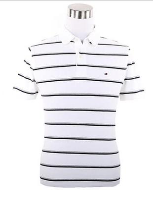 Tommy hilfiger polo полосате без дефектів. дуже хороший. розмір l custom fit бавовна з поперечними полосками оригінал з короткими рукавами