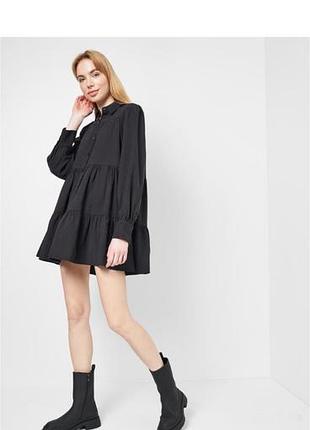 Коротка жіноча сукня zara графітового кольору з віскози