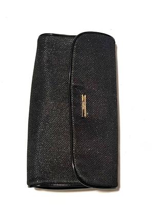 Черный блестящий вечерний клатч giorgio armani parfums /15726/