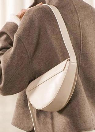 Сумка кроссбоди zara для женщин, светло-бежевая