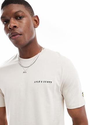 Чоловіча футболка lyle & scott embroidered t-shirt x239 cove dark navy l — оригінал, нова