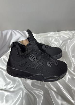 ❄️ кросівки nike air jordan 4 retro black cat winter fur
