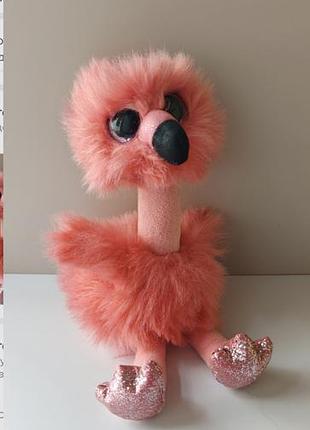 Ty beanie boos plush soft toy flamingo franny 2020 small scuffs on eyes, мягкая игрушка фламинго «franny»