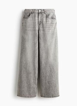 Джинси wide regular waist h&m