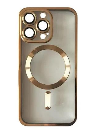 Чохол shining camera magsafe for iphone 14 pro gold