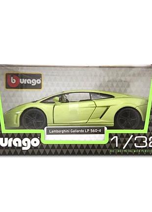 Нова в коробці іграшкова легкова машинка lamborghini gallardo lp560-4,1:32 bburago (18-43020, зелена)
