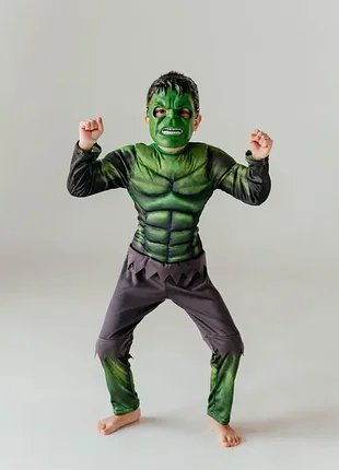 Детский карнавальный маскарадный костюм халк hulk avengers marvel для мальчиков halloween хэллоуин новогодний 5-7 лет