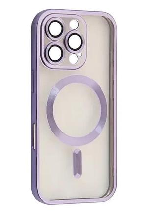 Чохол shining camera magsafe for iphone 16 pro max glycine