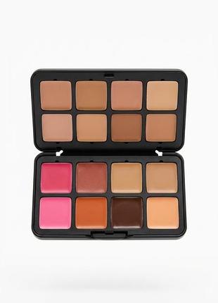 Палетка кремовых румян, консилеров и контуринга blushbar multi-functional palette