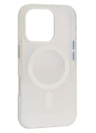 Чохол mystik magsafe case for iphone 16 pro white