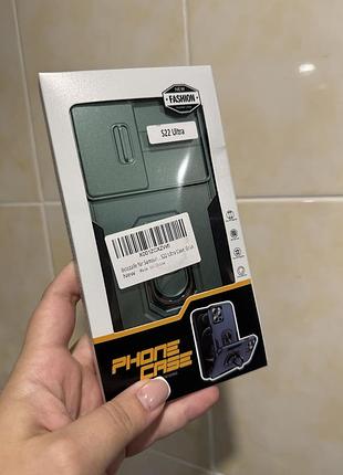 Протиударний чохол із захистом камери для samsung galaxy s22 ultra (зелений)