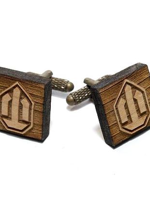 Деревянные запонки world of tanks‎ dzp-0621