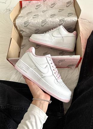 Кроссовки женские nike air force 1 low white pink v2