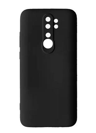 Чехол silicone case camera (no logo) для xiaomi redmi note 8 pro black
