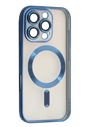 Чохол shining camera magsafe for iphone 16 pro max blue