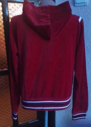 Спортивная велюровая красная женская кофта,размер l (46-48размер) от birlik2 фото