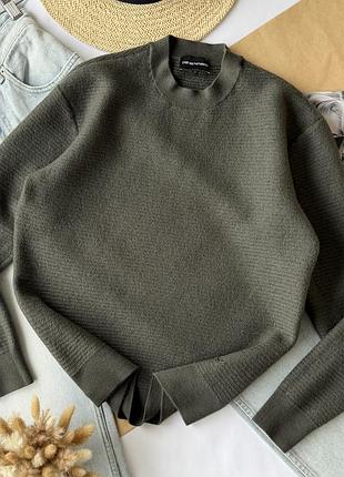 Чоловічий шерстяний джемпер emporio armani хакі