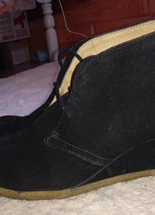 Женские деми ботинки замша clarks originals размер 39-25.5см