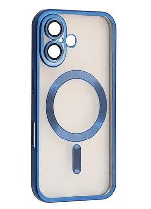 Чохол shining camera magsafe for iphone 16 blue