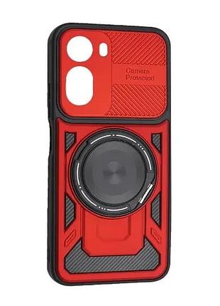 Чохол protective ring magsafe for xiaomi redmi a7 pro 4g red