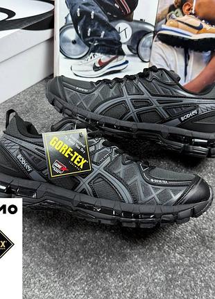 Кросівки asics gel kayano 20 black grey gore tex термо