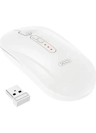Комп ютерна мишка xo m13 tri-mode bluetooth wireless silent mouse біла