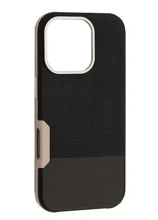 Чохол twoifferent leather case magsafe для iphone 16 pro black