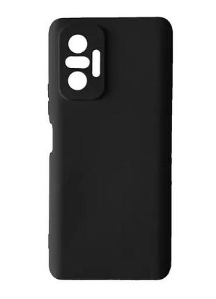 Чехол silicone case camera (no logo) для xiaomi redmi note 10 pro black