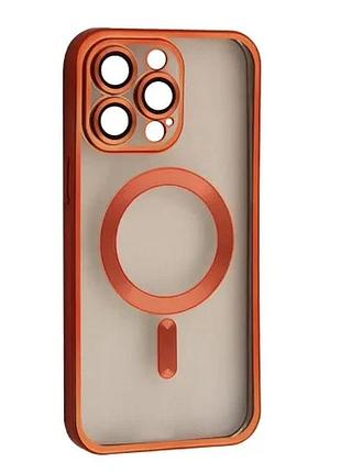 Чохол shining camera magsafe for iphone 15 pro orange